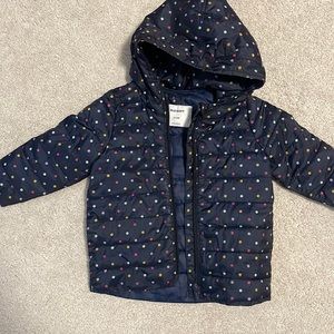 Toddler coat with cool bundle and travel feature.